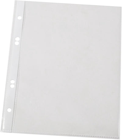 Q-Connect perforierte Showtasche A5, 4-Loch-Perforation, kristallklar, 100 Mikron, Packung mit 100 Stück