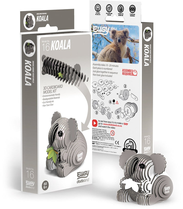 Eugy 3D-Puzzle – Koala – Wildtiere – nachhaltig – alle sammeln – 6 Jahre