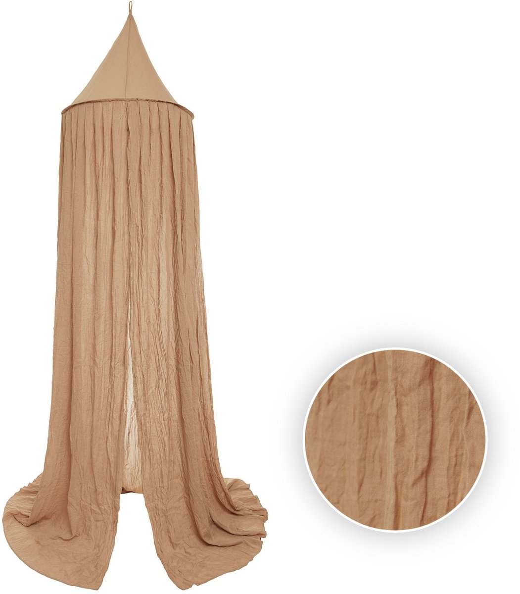 Jollein – Baby-Moskitonetz Vintage (Keks) – Baumwolle – Polyester – Moskitonetz Baby, Betthimmel – 245 cm