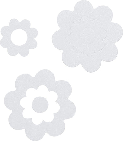 Sealskin - Badeblume - selbstklebende Anti-Rutsch-Aufkleber - Vinyl - 7 Stück - weiß