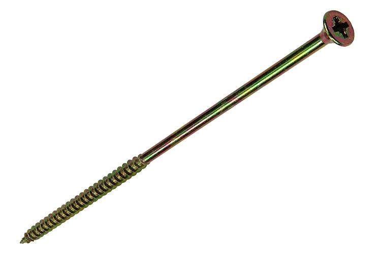 Mack 1006988 - Spanplattenschraube mit Kopf gelb verzinkt 50 Stück 6 x 150 mm | 2 Stk