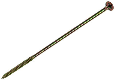 Mack 1006991 - Spanplattenschraube mit Kopf gelb verzinkt 50 Stück 6 x 200 mm | 1 Stk