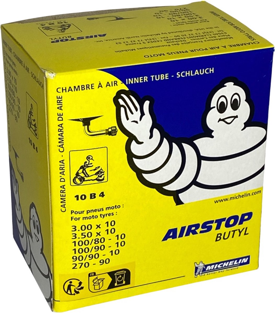 Michelin Schlauch 300 350-10 rechtwinkliges Ventil
