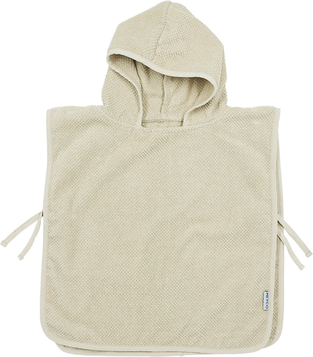 Meyco Baby-Popcorn-Badeponcho – weicher Sand – 1–3 Jahre