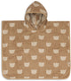 Jollein Badeponcho – 100 % Frottee – 1–2 Jahre – Jacquard – Teddybär reversibel