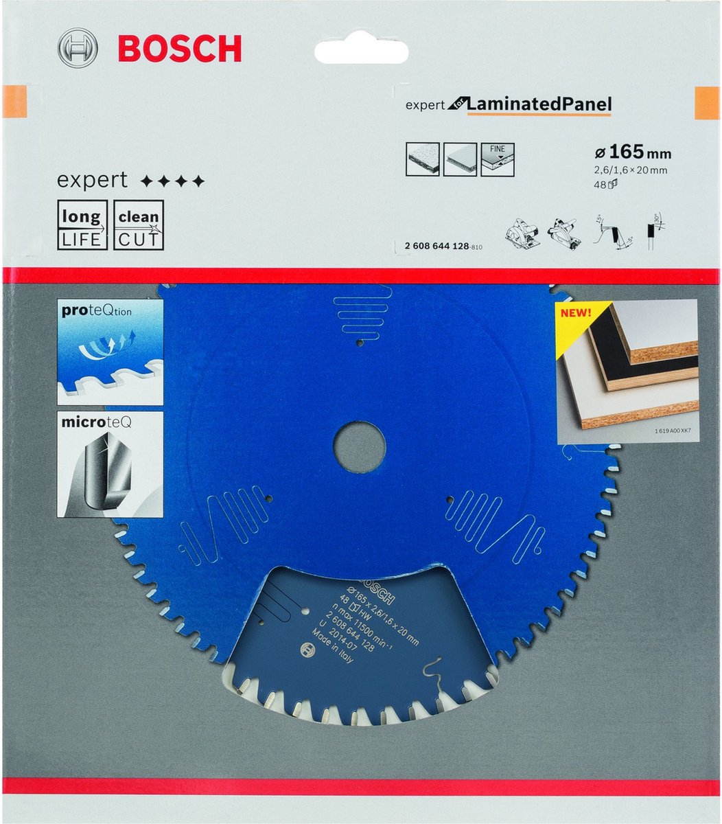 Bosch Kreissägeblatt Experte für Holz 165x20x2,2 1,6x36 t