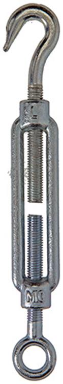 Mack 1008474 – 1 Spannöse + Haken M10 x 120 mm verzinkt | 10 Stück