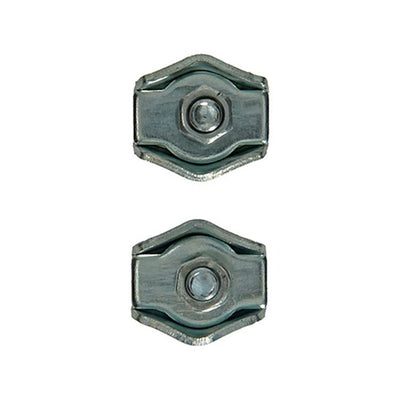 Mack 1008493 - 2 Stahldrahtklemmen 4mm Simplex verzinkt | 10 Stück