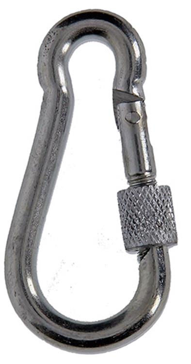Mack 1008494 – 1 Karabiner + Verschlussband. 6 x 60 mm verzinkt | 10 Stück