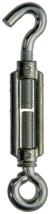 Mack 1008496 – 1 Spannöse + Haken M10 x 80 mm verzinkt | 10 Stück