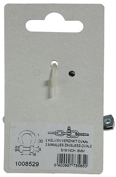 Mack 1008529 - 2 Backen oval 8mm verzinkt | 10 Stück