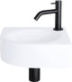 Differnz Cleo Brunnenset - Keramik - Wasserhahn gebogen mattschwarz - 30 x 30 x 10 cm
