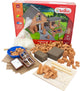 Teifoc® Baukasten – Bauernhof – 230 Teile – echte Mini-Steine mit Zement, Schüssel und Kelle – Bausatz für Kinder ab 6 Jahren