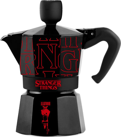 Bialetti Stranger Things – Kaffeemaschine – Moka Express 3 Tassen – Aluminium – mit Stranger Things-Soundeffekt