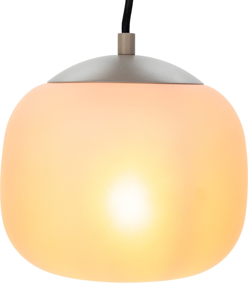 Eglo Cominio Hängelampe - e27 - ø 18,5 cm - sandfarben | Taupe - Glas