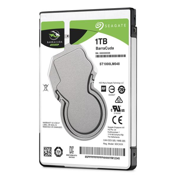 Seagate Seagate ST1000LM048 Barracuda HDD, 1TB, 2,5, SATA3 6 Gbit / s, 5400 U / min, 128 MB, 1,7W