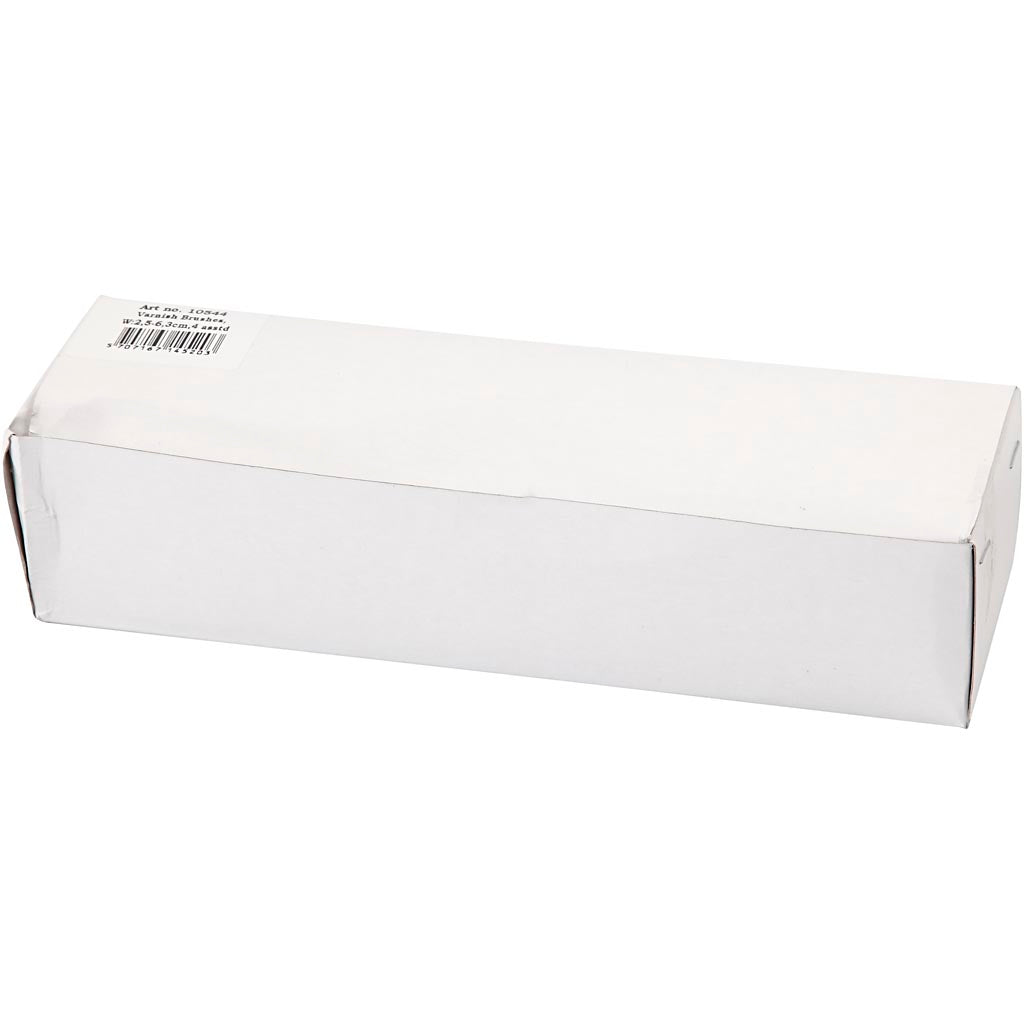 Creativ Company Lackpinsel, L: 19,5-21 cm, B: 25-63 mm, flach, 4 Stück 1 Box