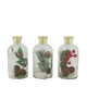 Dijk Natural Collections Kerzenständer aus Glas mit Weihnachtsdeko, 8 x 8 x 16 cm