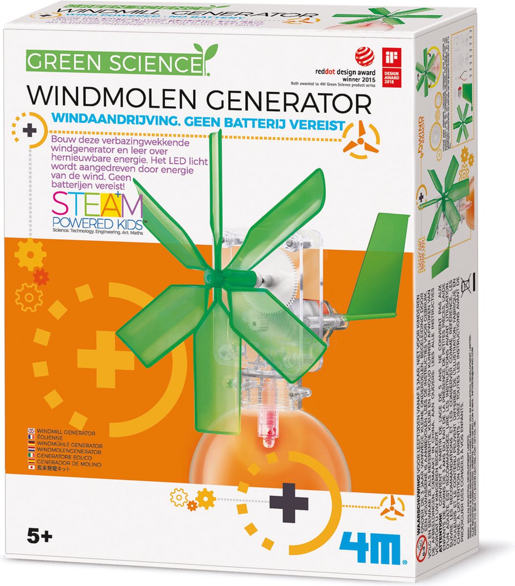4m KidzLabs Green Science-do-it-yourself Windmühle