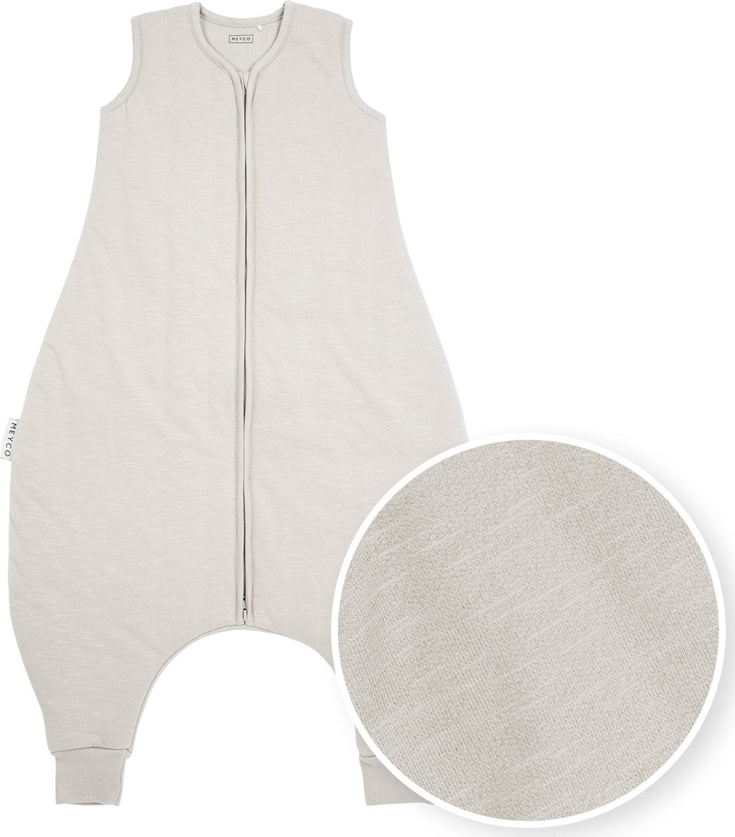 Meyco Baby Slub Baby Winter-Schlafoverall-Pullover – Greige – 80 cm – 2,0 Tog