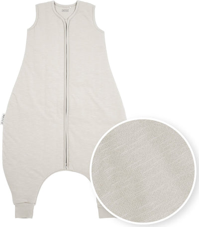 Meyco Baby Slub Baby Winter-Schlafoverall-Pullover – Greige – 80 cm – 2,0 Tog