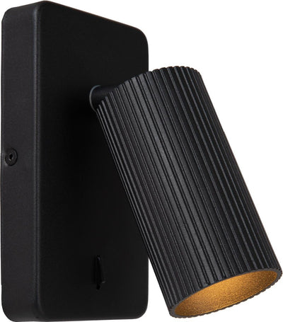 Lucide Clubs - Nachttischlampe Wandleuchte - 1xGU10 - Schwarz