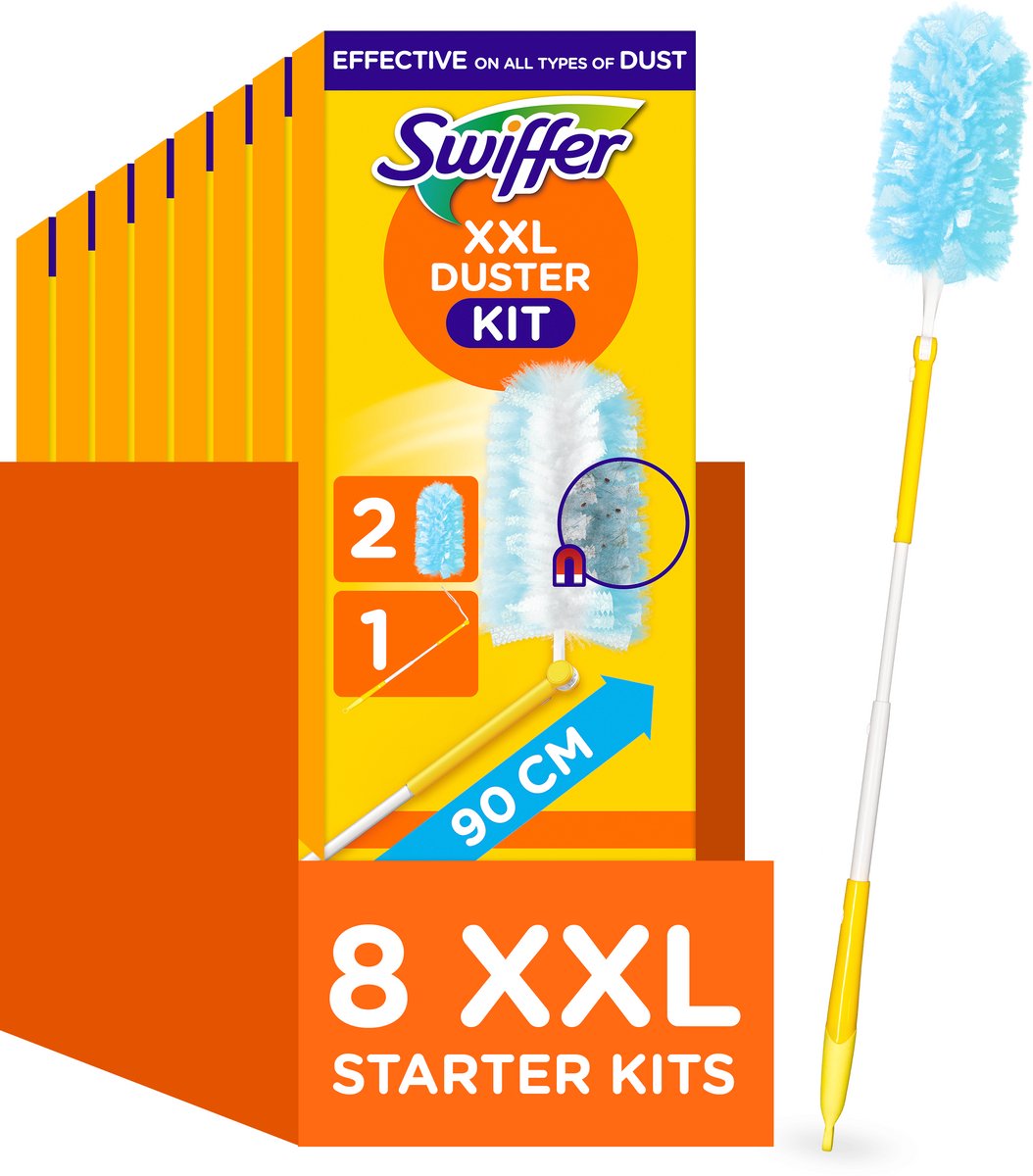 Swiffer Duster XXL Kit Original – 8 x (1 Griff + 2 Nachfüllungen)