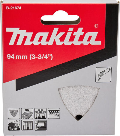 Zubehör für Makita-Schleifblatt K60 K80 K100 K240 K320 mit weißem Klettverschluss – B-21674 – B-21674