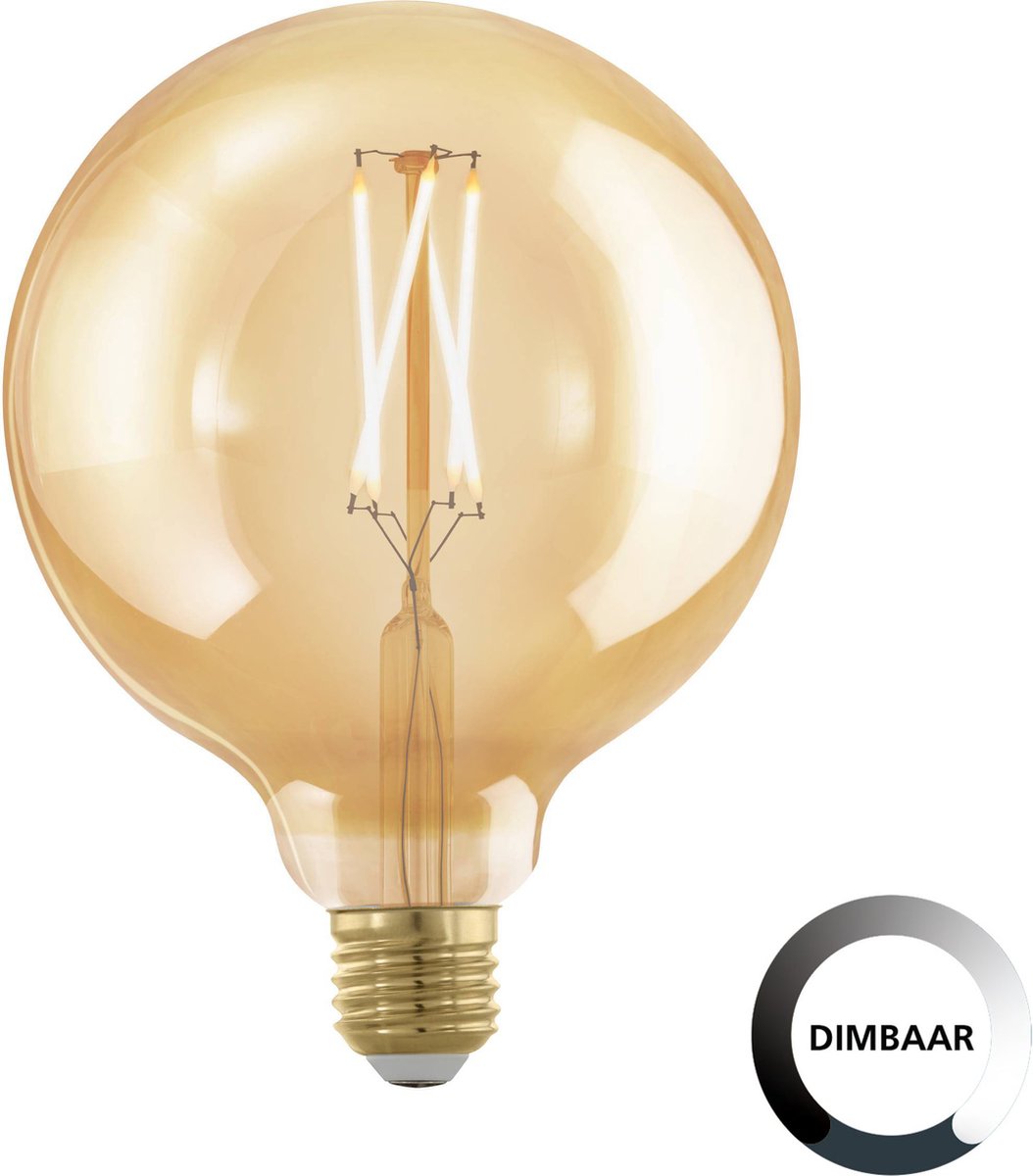 Eglo Golden Age Lichtquelle – E27 – ø 12,5 cm – dimmbar – 4 W – 1700 K – Bernstein