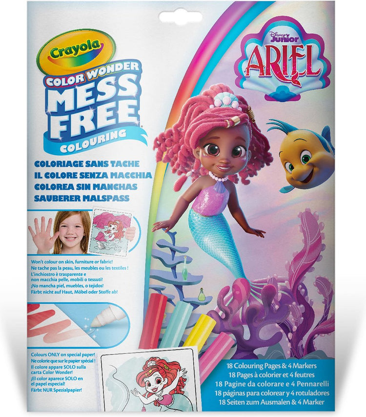 Crayola – Farbwunder – Malbuch – Disney Junior Ariel – Malseiten und Marker