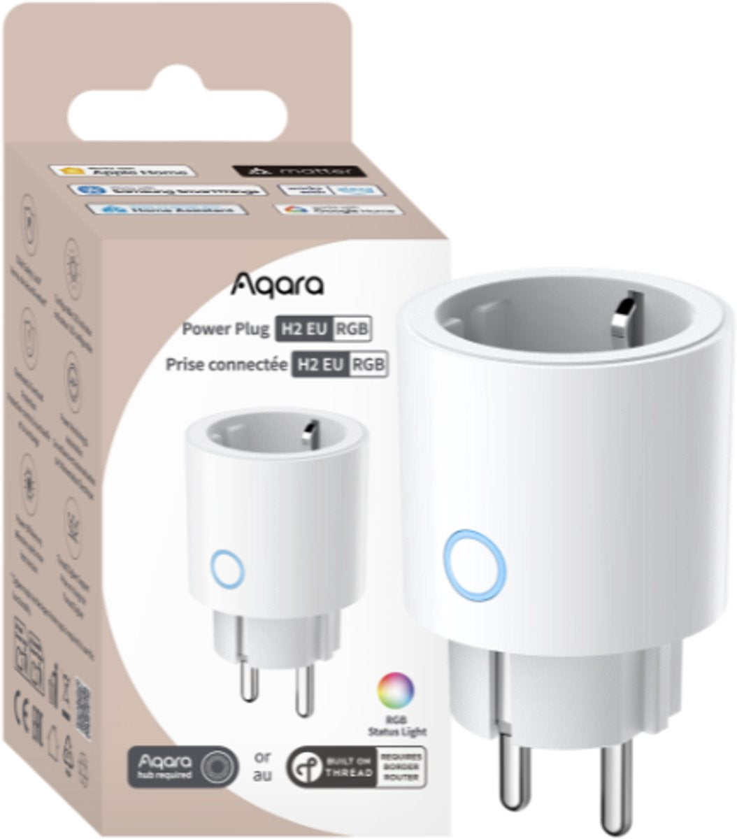 Aqara Netzstecker H2 EU RGB Matter Thread ZigBee Smart Plug mit Energiemessung