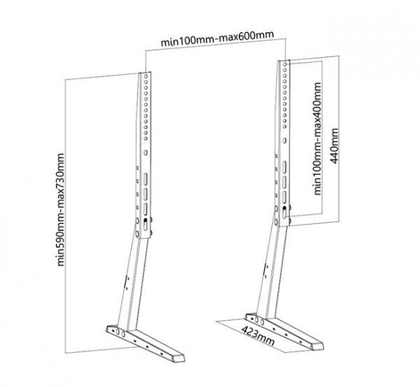 Neomounts Neomounts FPMA-D1240BLACH Flatscreen Bureauseun bis 70, 35 kg, 100x100 600x400 mm,