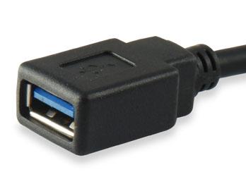 Ausrüstungsausrüstung 133455 USB 3.0 Kabel Typ C Männlich zum Typ A Female, 15 cm