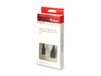 Ausrüstungsausrüstung 133455 USB 3.0 Kabel Typ C Männlich zum Typ A Female, 15 cm