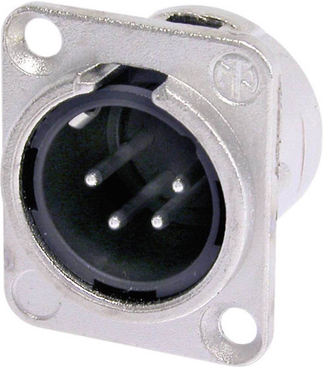 Neutrik NC4MDL1 XLR-Stecker Flanschstecker, Kontakte gerade Polzahl: 4 Silber 1 Stück(e)