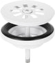 Differnz Ablaufstopfen weiß matt - Ablaufstopfen für Waschbecken - ã˜ 64 mm - 6m Schraube