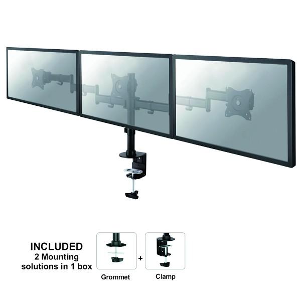 Neomounts Neomounts NM-D135D3Black Neomocts Triple Desk Mount, 3x 10-27, 24 kg, Kippdrehung drehen,