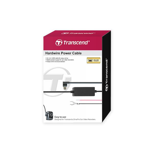 Transzend Transcend TS-DPK2 DrivePro Hardwire Cable, Mini-USB Micro-USB, 4M, Schwarz