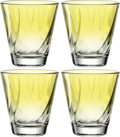 Leonardo Twist Trinkglas 215ml gelb - Set 4