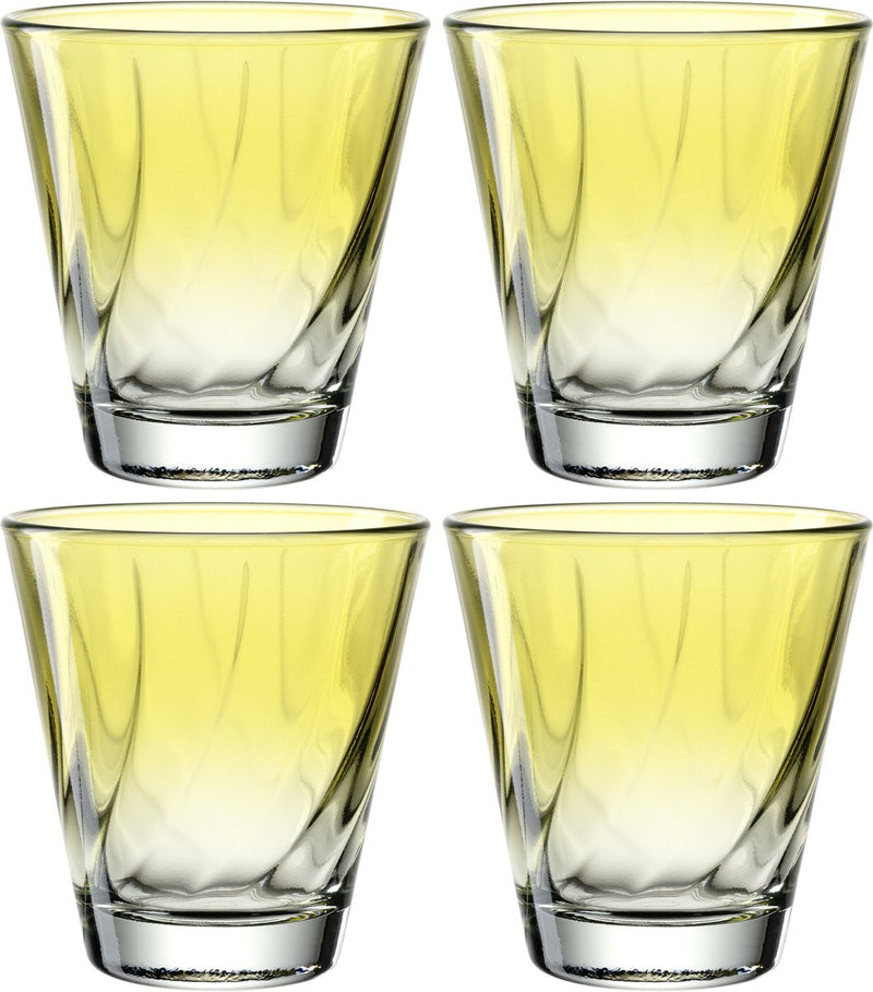 Leonardo Twist Trinkglas 215ml gelb - Set 4