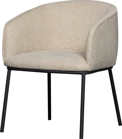 Woood Leon Esszimmerstuhl – Bouclé – natürliche Melange – 77 x 61 x 63