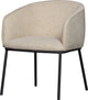 Woood Leon Esszimmerstuhl – Bouclé – natürliche Melange – 77 x 61 x 63