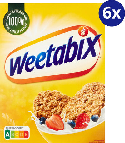 Weetabix Original - 6x 430 Gramm - Vollkorn-Getreideflocken - Nutriscore A - reich an Ballaststoffen
