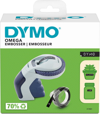 Dymo Omega-Etikettendrucker für Hochdruck | kleine Presse mit drehbarem Klickrad und ergonomischem Design | für Zuhause, Heimwerken und Basteln (£ €, ä, ö ü)