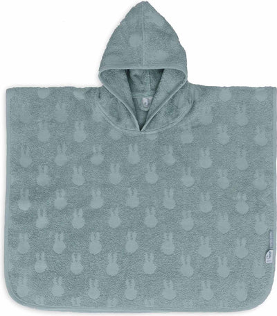 Jollein x Miffy – Baby-Frottee-Badeponcho – Badeumhang für Kinder mit Kapuze – Miffy-Jacquard-Meergrün