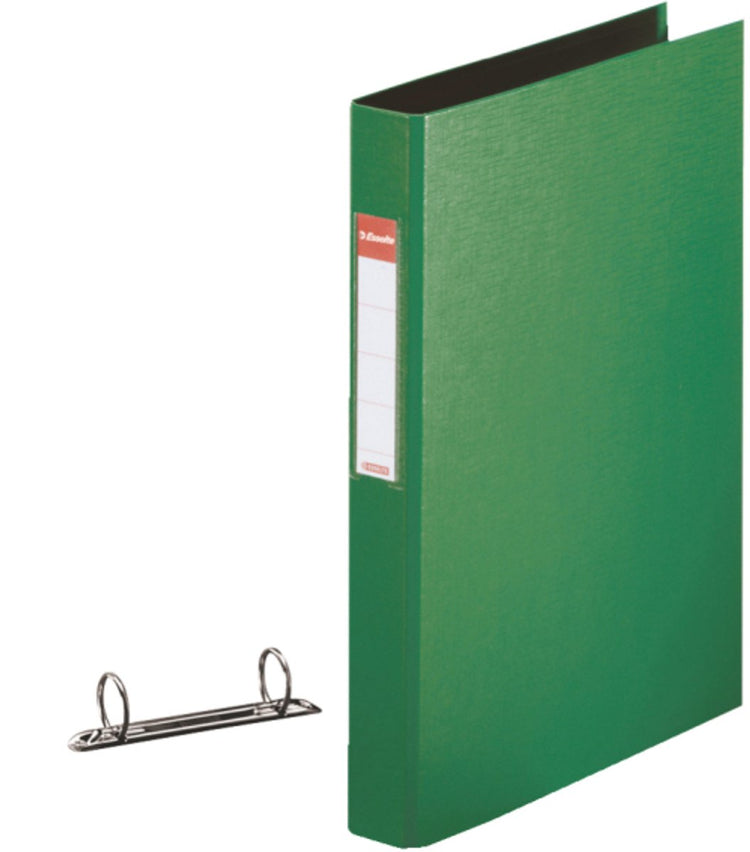 Esselte Vivida robuster 2-Ring-Ringbinder aus Kunststoff für 190 A4-Blätter – Rückenbreite 42 mm – Grün