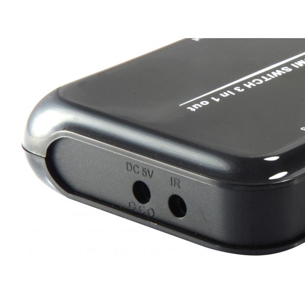 Ausrüstungsausrüstung 332721 HDMI Switch, 3x, HDMI1.4, Dolby True-HD, 7,1ch, Schwarz