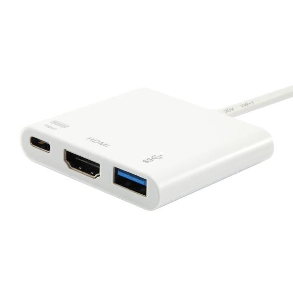Ausrüstungsausrüstung 133461 USB Typ C zu HDMI FEMAL FEIBE USB Ein weiblicher PD -Adapter, 4K, Pastiker, 15 cm, weiß