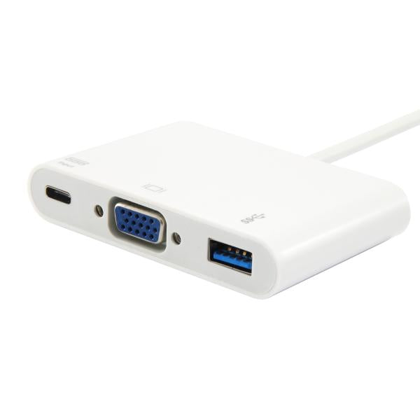 Ausrüstungsausrüstung 133462 USB Typ C bis VGA Female USB Ein weiblicher PD -Adapter, 1080p, 15 cm, weiß