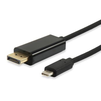 Ausrüstungsausrüstung 133467 USB-Typ-C zum DisplayPort-Kabel, männlich, geradlinig, 1,8 m, schwarz